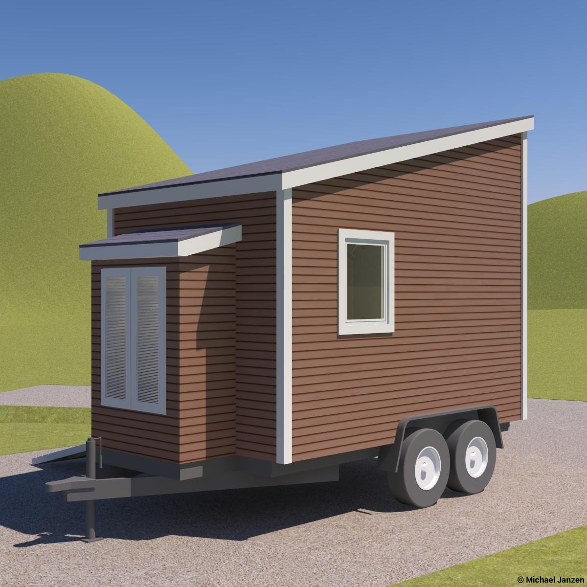 Wedge Tiny House Design Study Utility Shed